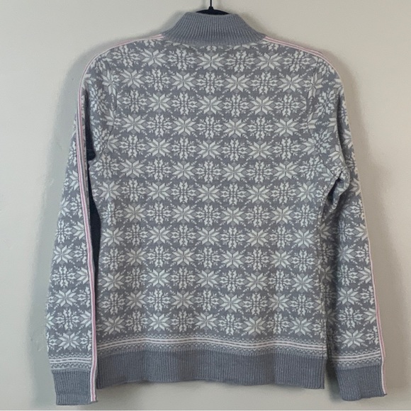 Meister Portia Ski Snowflake Sweater Gray Pearl White - Picture 10 of 16
